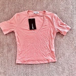 Pink Fashion Nova Crop Top